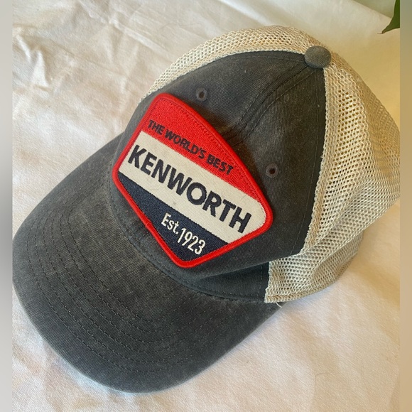 Kenworth est 1923 Charcoal and Red Trucker Cap White Mesh - Picture 4 of 4